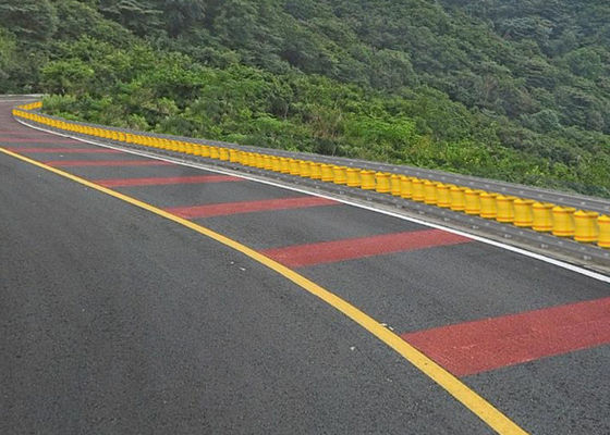 kaufen Gelb mit schwarzen Streifen EVA-gefüllte Rollen-Schutzgelände online manufacture