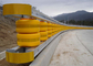 PVC Yellow Road Rolling Barrier With Galvanized Beam