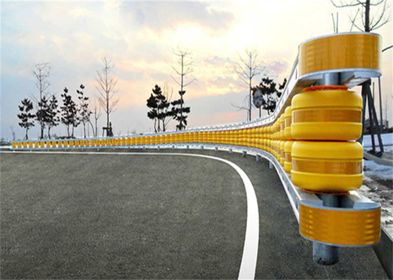 Hot Galvanized Stahl Highway Roller Barrier Verkehrsschutzgelände