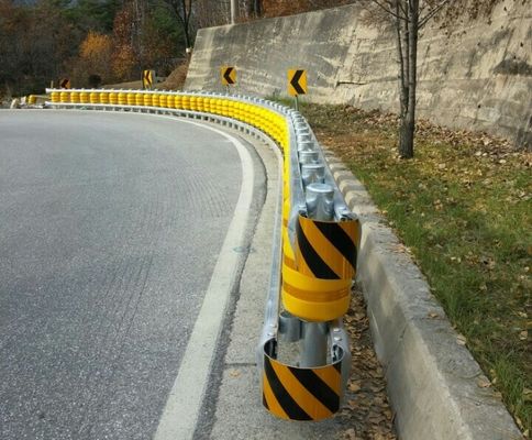 Guter Preis Mesh Größe 50x200mm Rolling Guardrail Barrier Verwenden EVA und Q235 Rollen Material Robuste Sicherheitsbarriere für Industrie Online