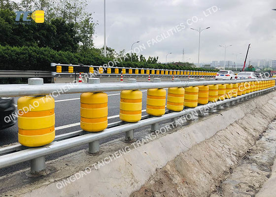 Good price Hot Dip Galvanized Rolling Guardrail Barrier mit Balken 1 2 3 4 5pcs und Roller Material EVA PU Polyurethan bietet Straßenverkehrssicherheitslösungen Online