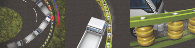 PU-Schaum/EVA Traffic Safety Roller Barrier-Landstraßen-Rollen-Sperre für unfallträchtige Straßen 0